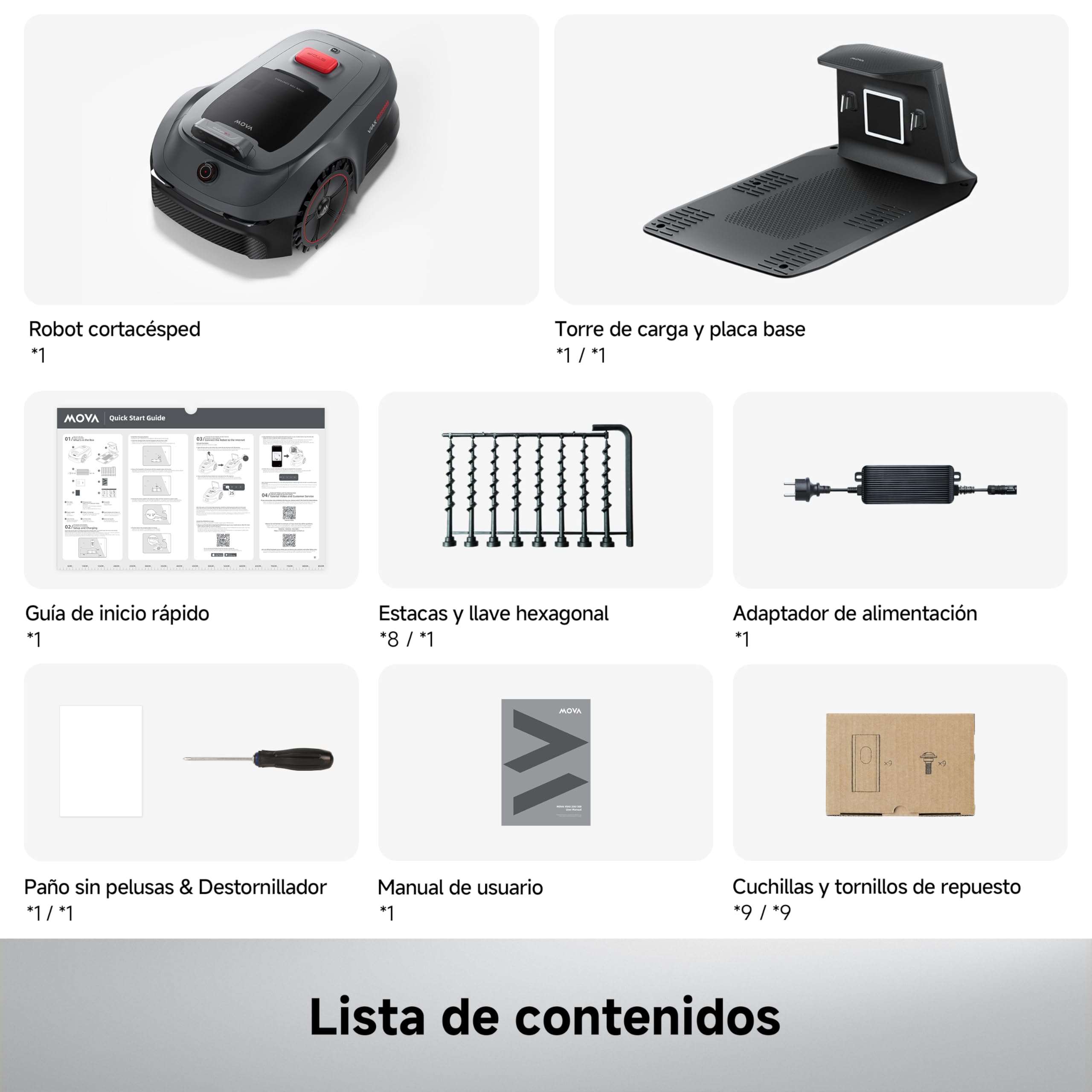 MOVA ViAX 500, Robot cortacésped, mapeo de 600 ㎡, mapeo automático con IA sin RTK, LiDAR de 360° + Visión Dual con IA, esquivación de obstáculos Inteligente, trayectorias en Forma de U