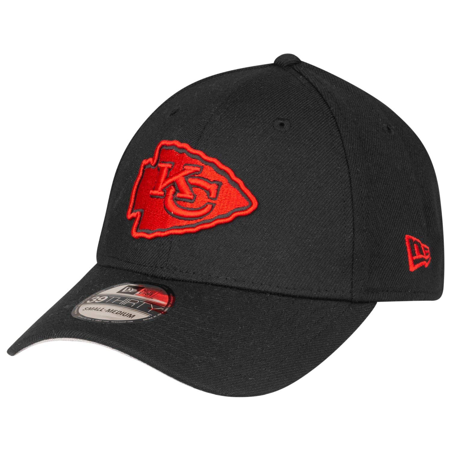 New Era 39Thirty Stretch Cap - Kansas City Chiefs Black red - M/L