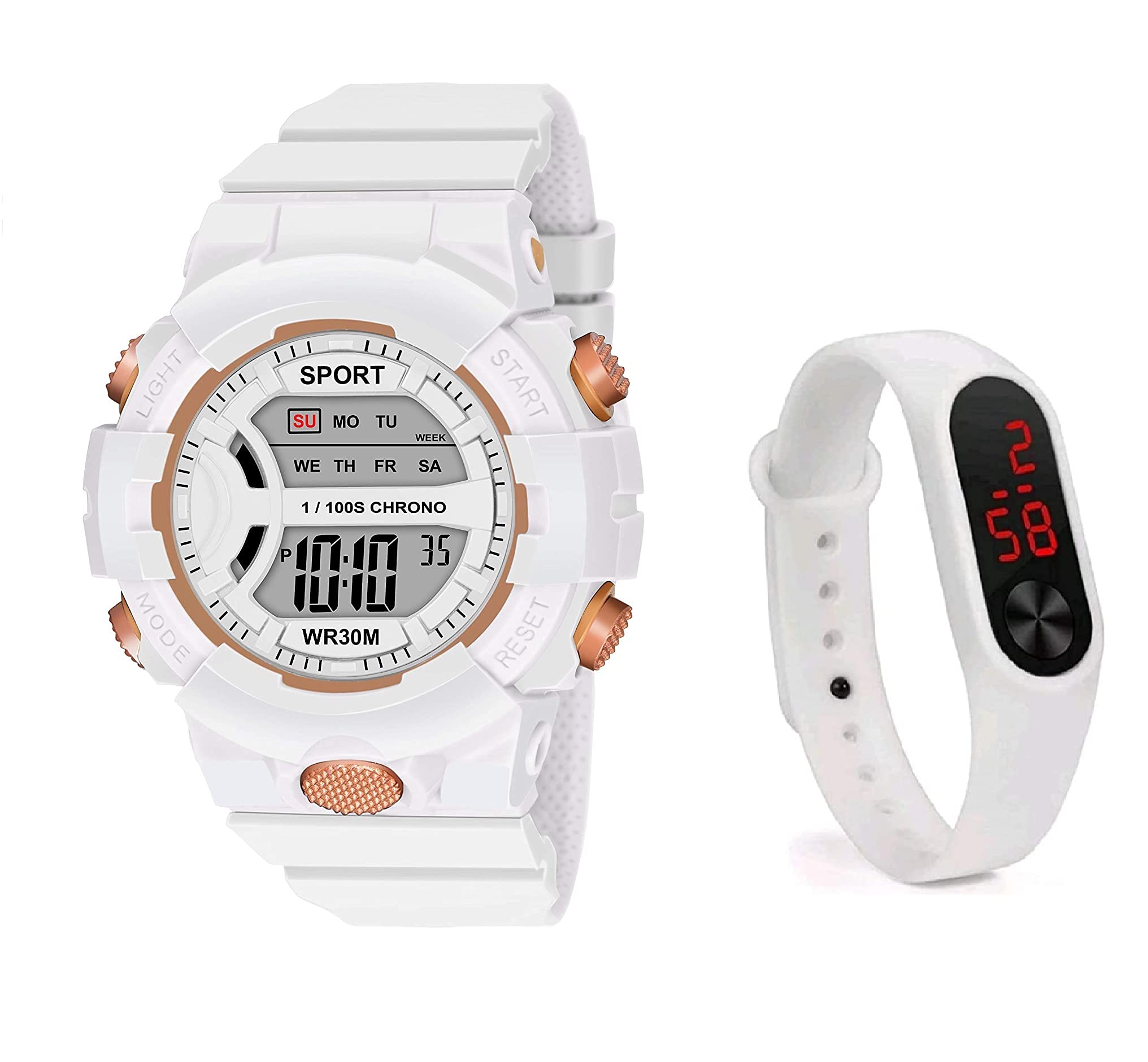 SELLORIA White Digital Watch & White LED Digital Watch for Boys & Girls (B0943BHCSN) Amazon Price History, Amazon Price Tracker