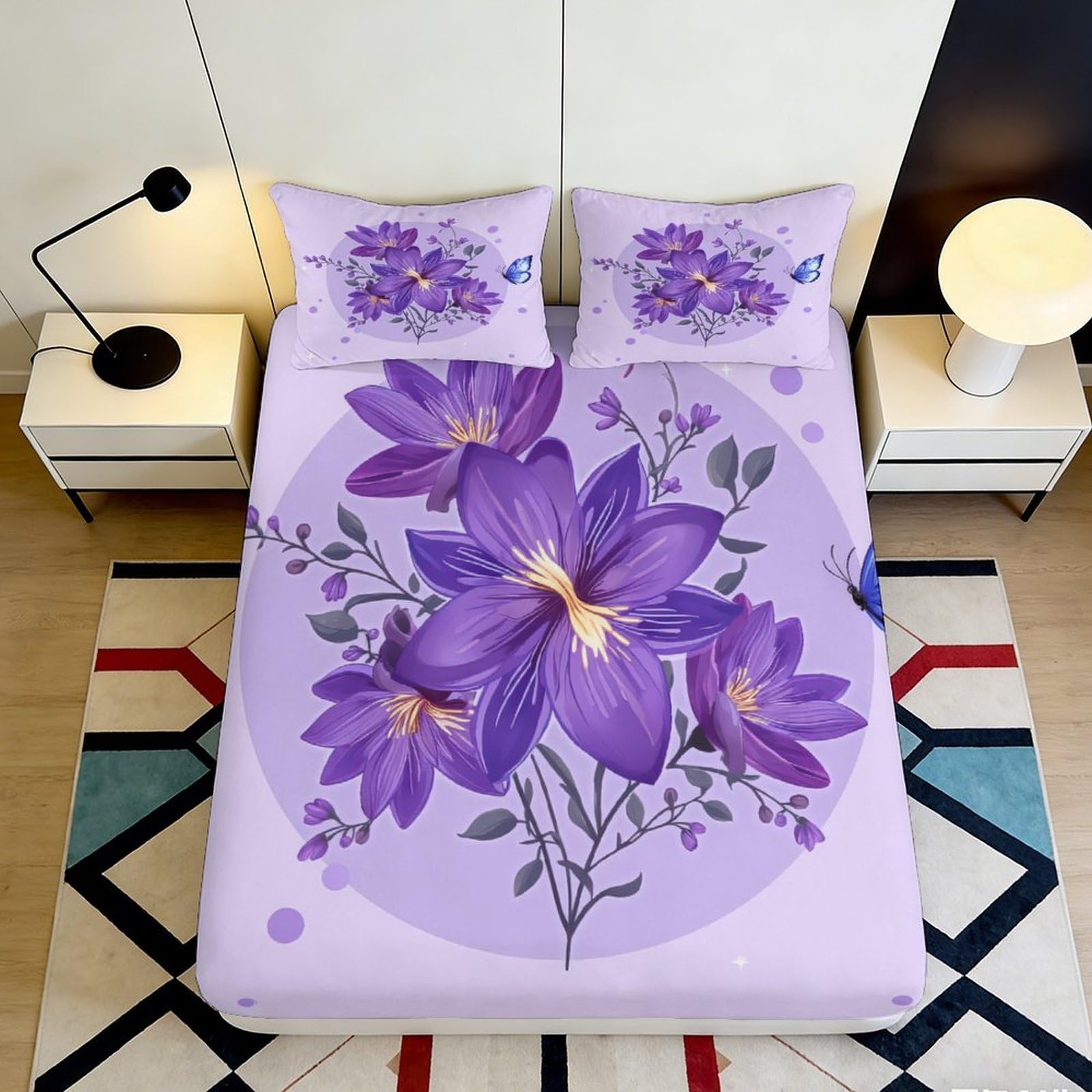3D Printed Sea Turtle Fitted Sheet Microfiber Deep Pocket Non-Slip Ocean Mattress Fitted Cover Washable Bedroom 140x200x25cm