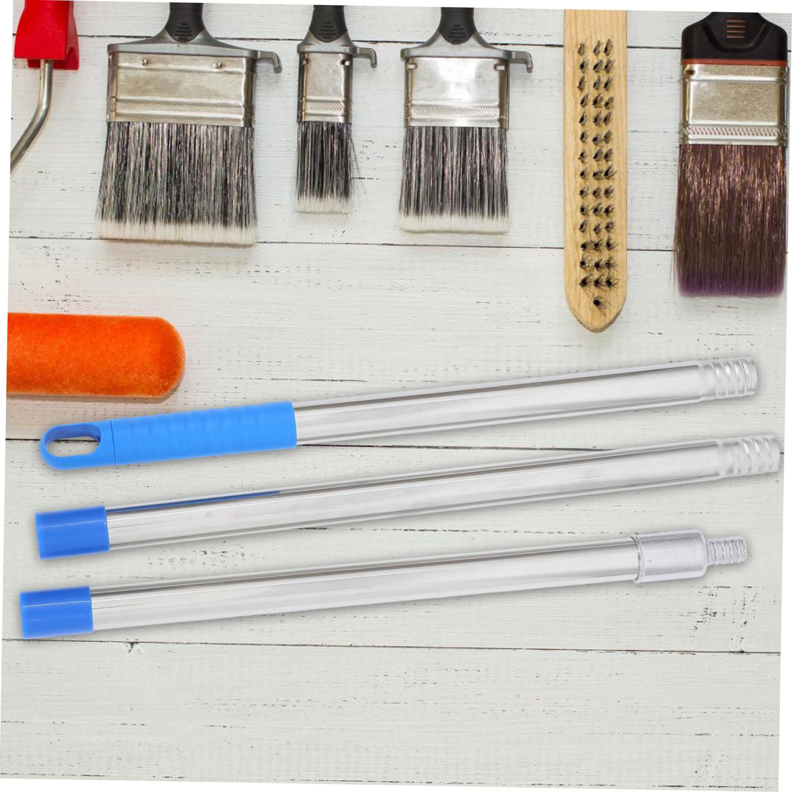 Angoily 5sets Asta Telescopica Inossidabile Estensione Per Rulli e Pennelli Per Pittura Strumento Per Accesso Zone Alte Design Rimovibile Per Facile Trasporto e Stoccaggio
