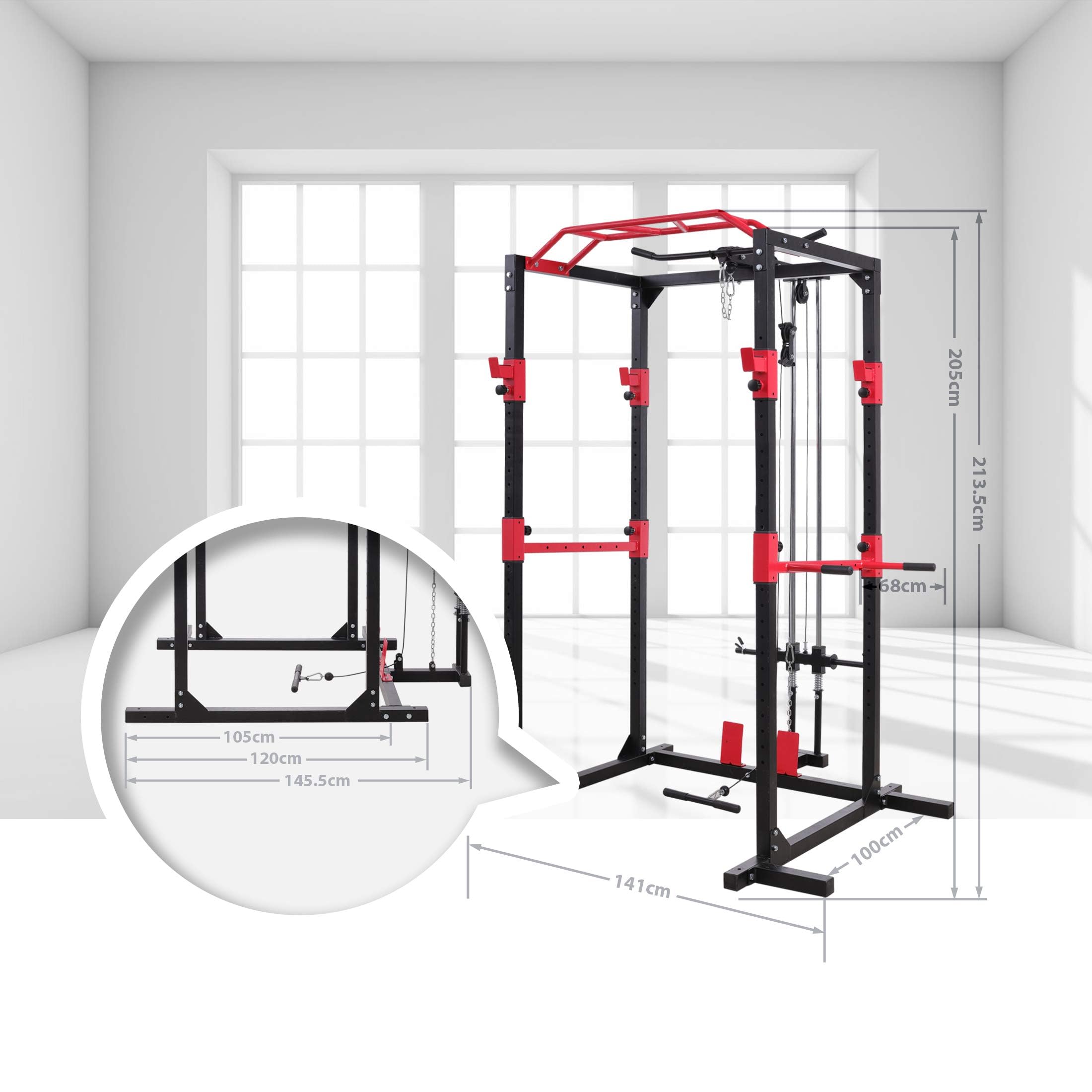 Leiv multifunktionales Power Rack für Dein kompaktes Home Gym, für effektives Ganzkörpertraining