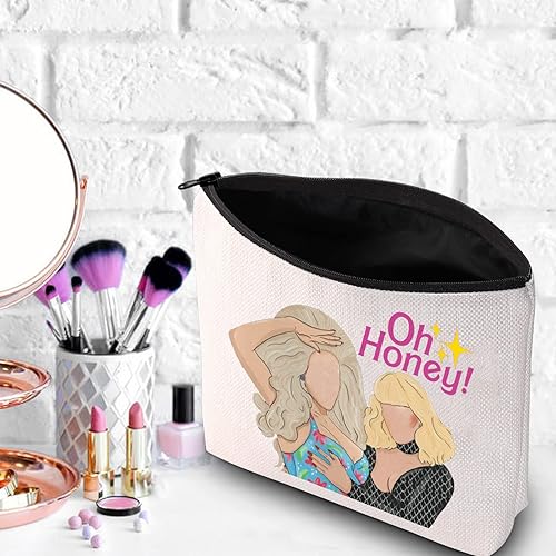 Miniatura 5 de WZMPA Divertida bolsa de maquillaje para programas de televisión Queen con cremallera para mujeres y niñas, Oh miel