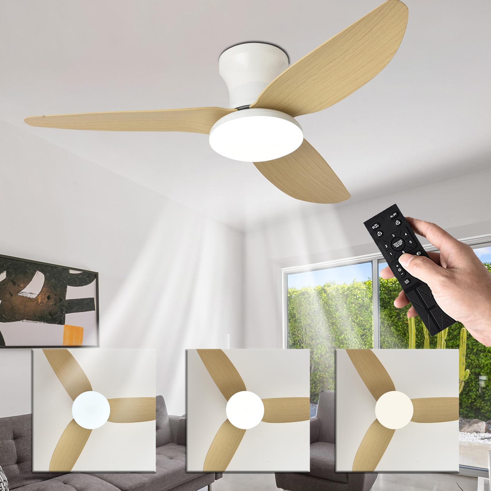 Ventilateur de plafond basse consommation pour réduire vos factures et rafraîchir le salon