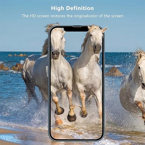 Miniatura 6 de Paquete de 2 protectores de pantalla transparentes + 2 protectores de lente de cámara compatible con fundas de vidrio templado 6.1 pulgadas para