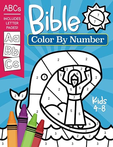 Bible Color By Number Easy Christian Coloring Activity for Kids 4-8