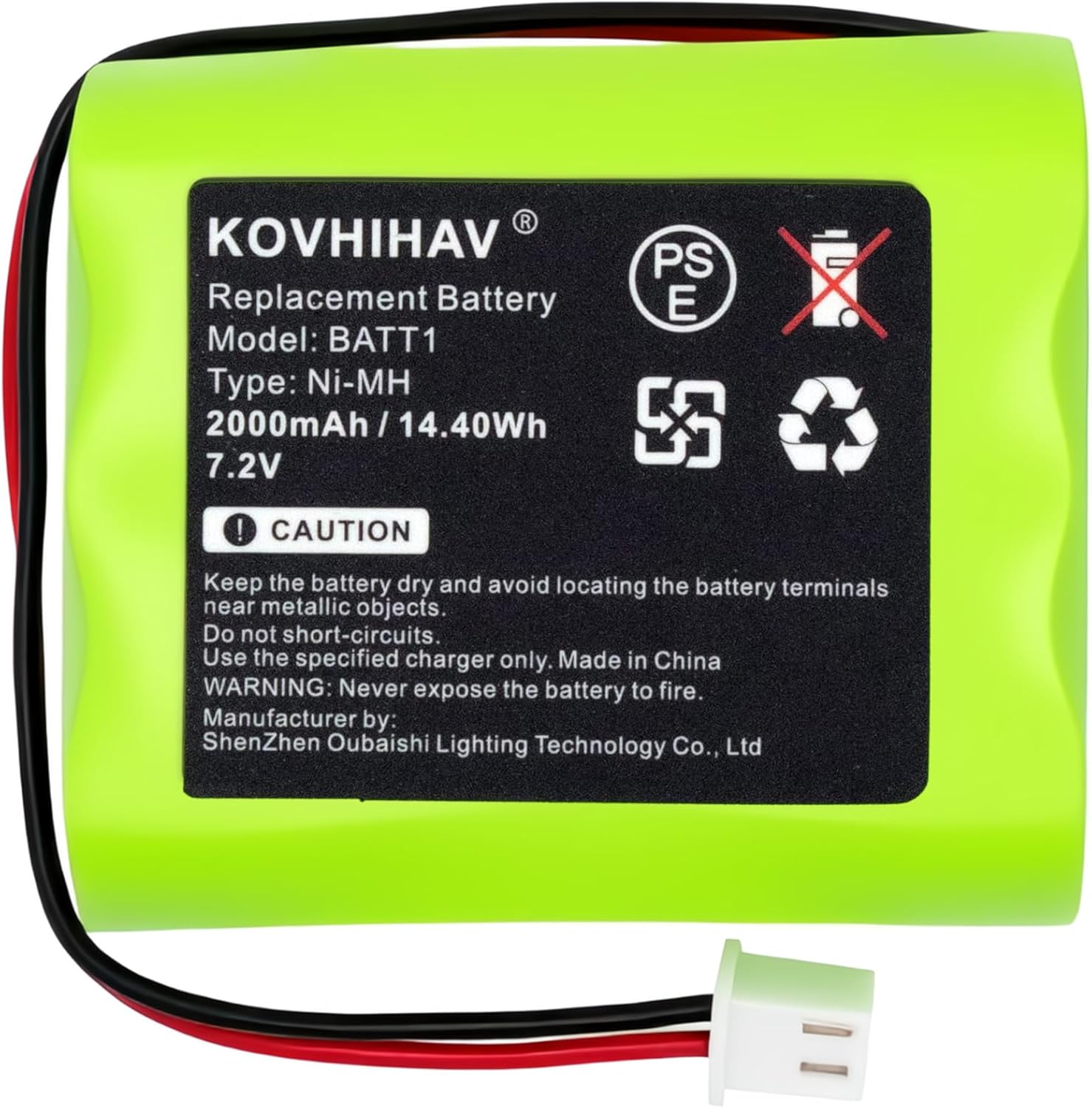 BATT2X Battery Compatible with 228844 6MR2000AAY4Z 10-000013-001 GC2 7.2v 1600mah ni mh Battery Pack