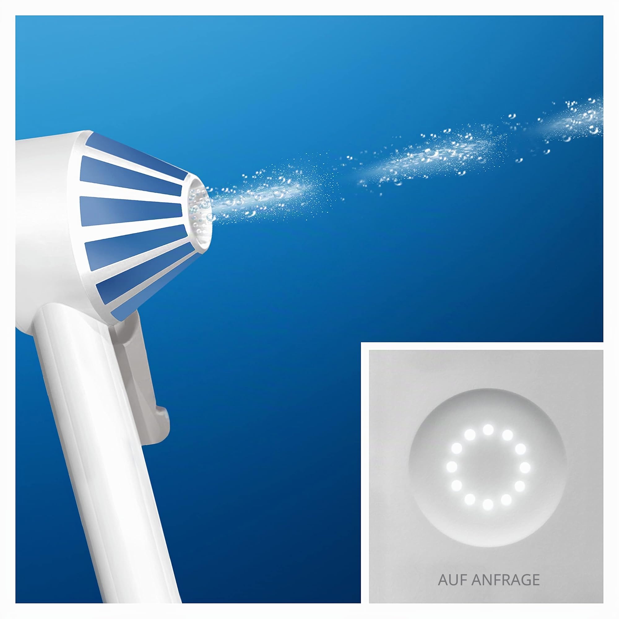 Oral-B AquaCare 6 Pro-Expert Munddusche, 2 Ersatzdüsen, Zahnzwischenraumreiniger mit 6 Putzmodi für eine sanfte Zahnpflege und gesundes Zahnfleisch, Geschenk Mann/Frau, Designed by Braun, weiß/grau