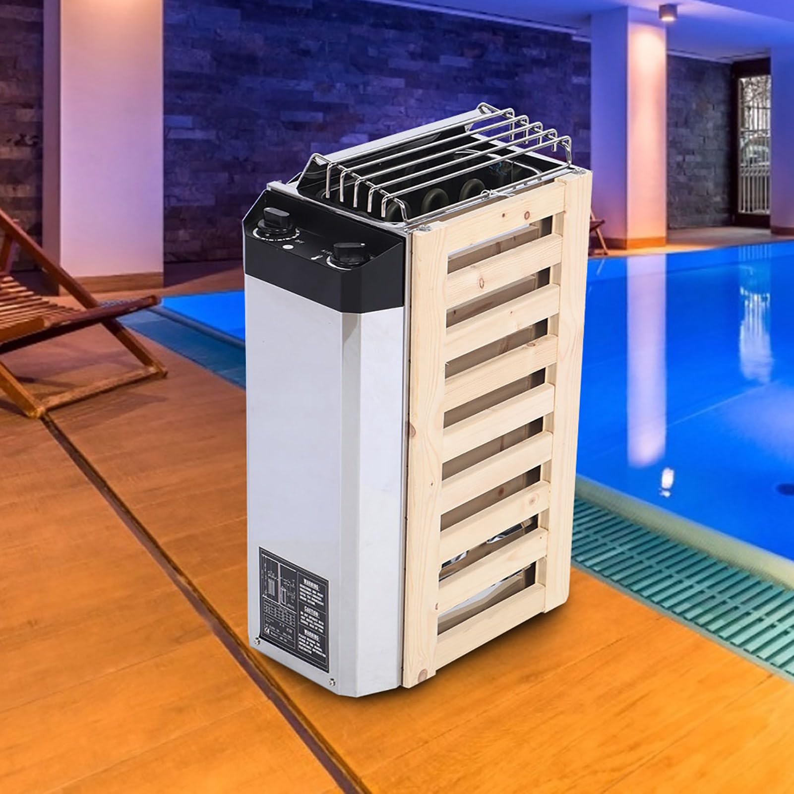 Estufa de Sauna de Acero Inoxidable de 3KW, Calentador Eléctrico para Hotel
