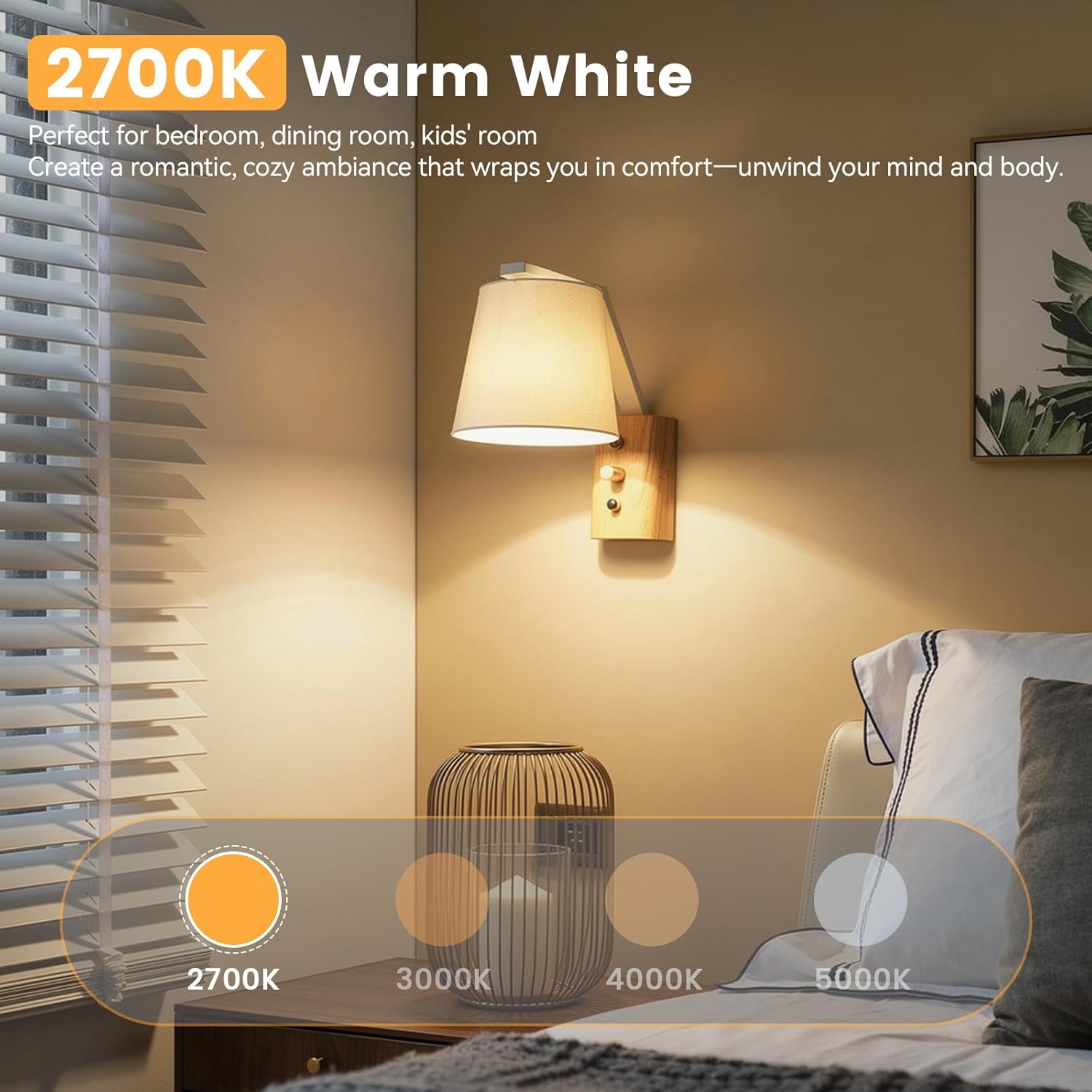 Brightever A19 LED Light Bulbs Dimmable, 100W Equivalent LED Bulbs, Energy Efficient 12W E26 Bulb, Soft White 2700K, 1100 Lumens, Lightbulbs for Bedroom Living Room Home Office, 4-Pack