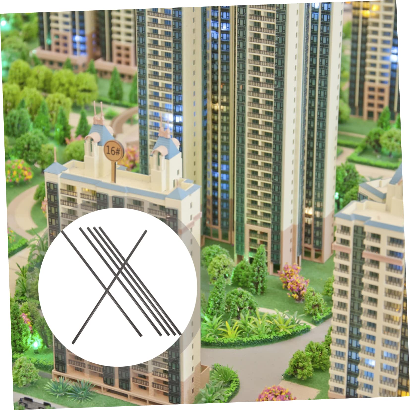 COSMEVIVI Sturdy Carbon Fiber Rods 6 Pcs Rc Airplane Support Poles 200mm Carbon Fiber Tube for DIY Projects