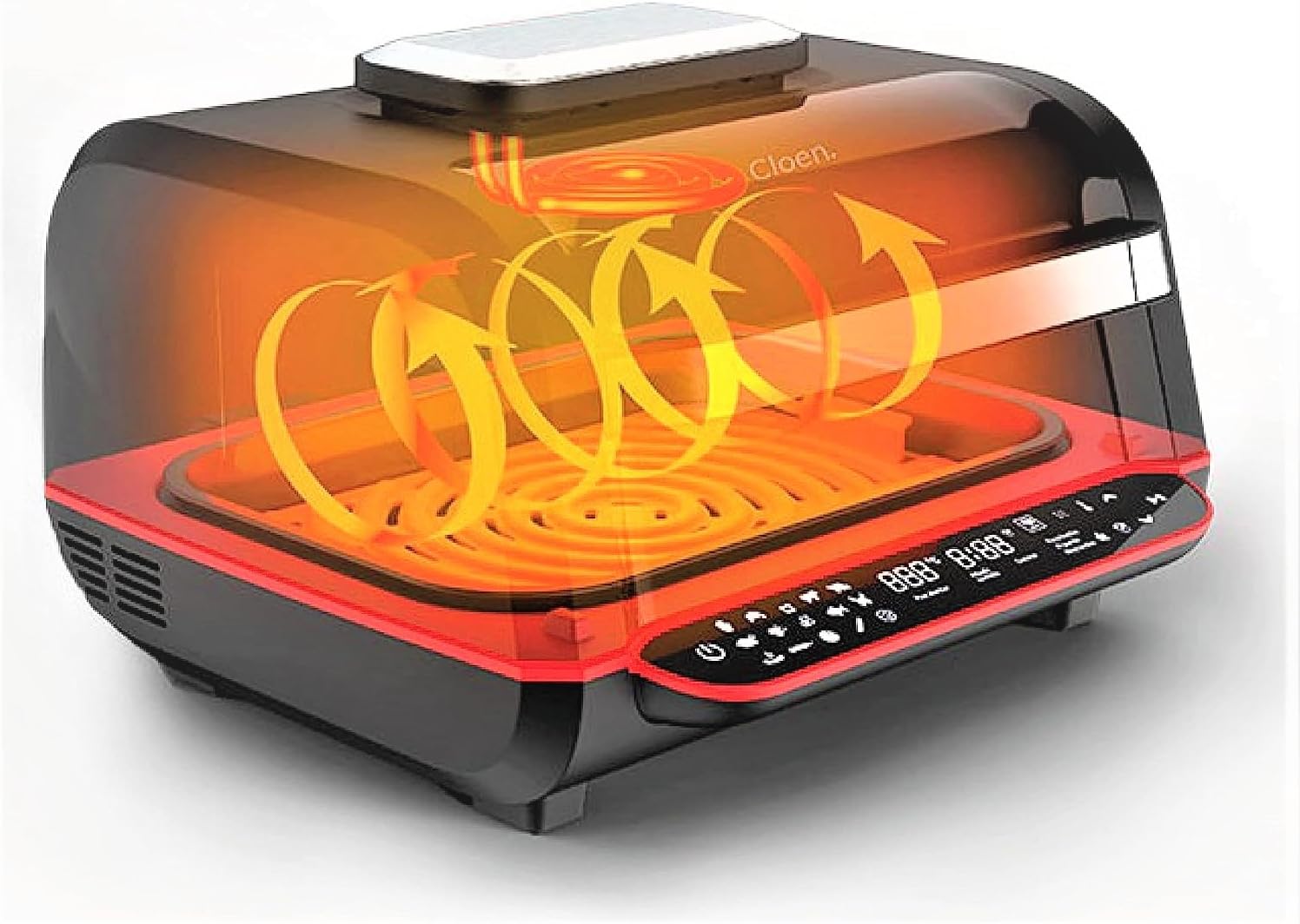 Foodie Fryer Cloen Friggitrice aria calda con il 97% in meno di olio 7L, 1700 W | Più di una friggitrice senza olio con 18 programmi, 8 dispositivi in 1, schermo LED touch, Foodie Fryer 8 in 1