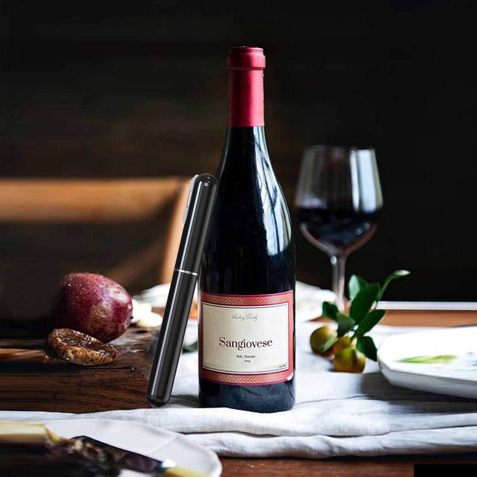Sacacorchos de Bomba, Abrebotellas Aire Presión con Corta Cápsulas y Tapones de Botella, Accesorios Vino Portátil para Viaje Fiesta Boda, Regalo para los Amantes del Vino