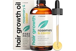 Organic Rosemary Castor Hair Oil + Massager: The Ultimate Hair Growth Elixir