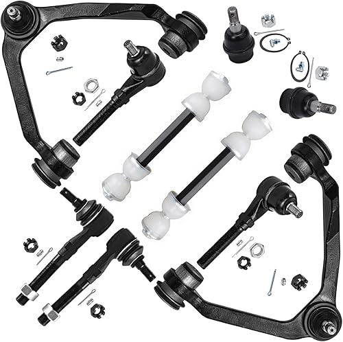 Miniatura 171 de Detroit Axle - Kit de suspensión frontal de 10 piezas para Chevy Trailblazer EXT GMC Envoy XL XUV Buick Rainier Isuzu Ascender Olds Bravada, brazos