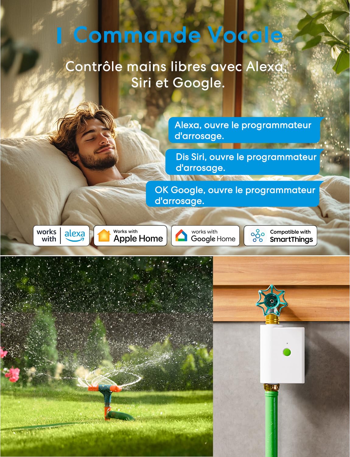 Meross Programador Riego WiFi (3 PCS) con Hub