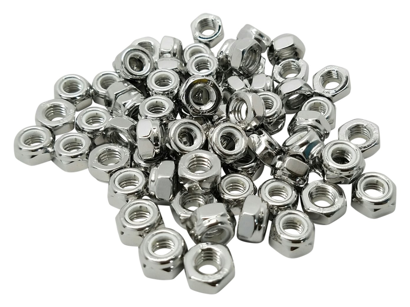 FBLN789P5 Nylon Lock HEX NUT, 7/8-9, 18-8 Stainless Steel, Finish NL-19, PK 5