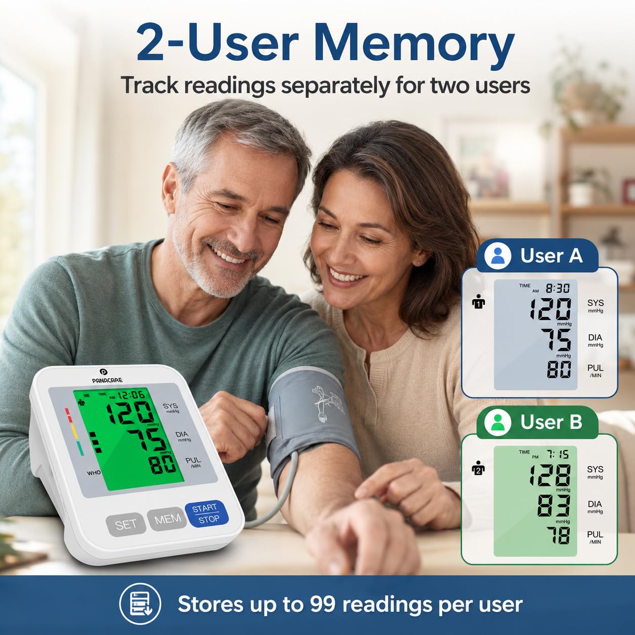 Monitor de presión arterial de brazo eléctrico, dispositivo automático de presión arterial para el hogar, color gris