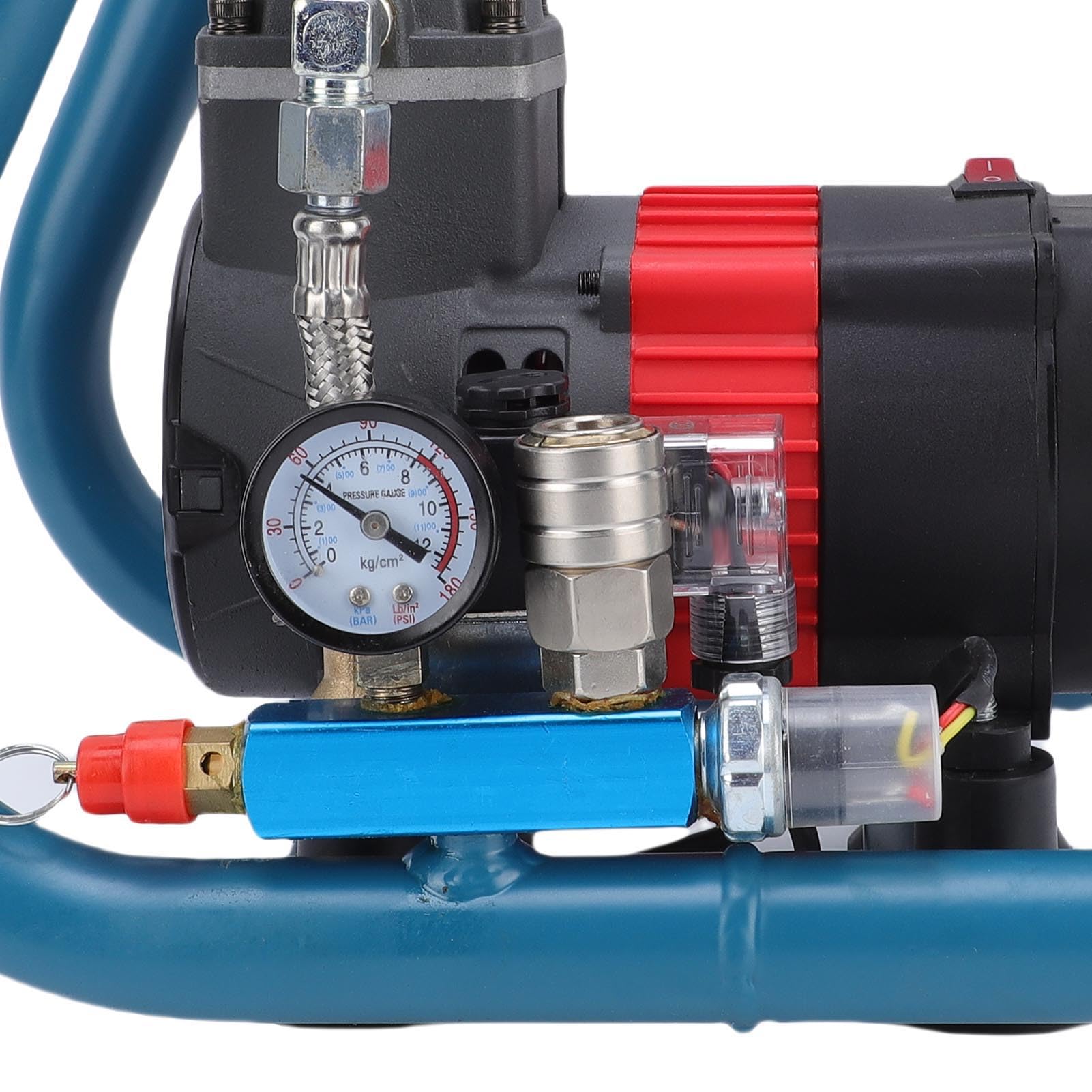LiebeWH Compressore d'aria Portatile, Compressore d'aria Senza Fili da 3 Litri Senza Olio con Motore in Rame Spazzole, Pressione Regolabile da 8 Bar, 65 DB, per Gonfiaggio Pneumatici in Cantiere,