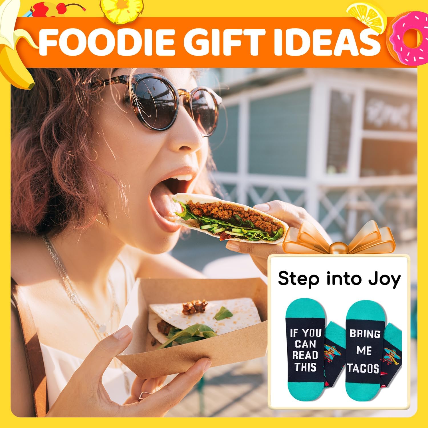 Zmart Food Socks for Women - Hot Dog Popcorn Ice Cream Gifts, Pickle Donut Pizza Socks - Image 7