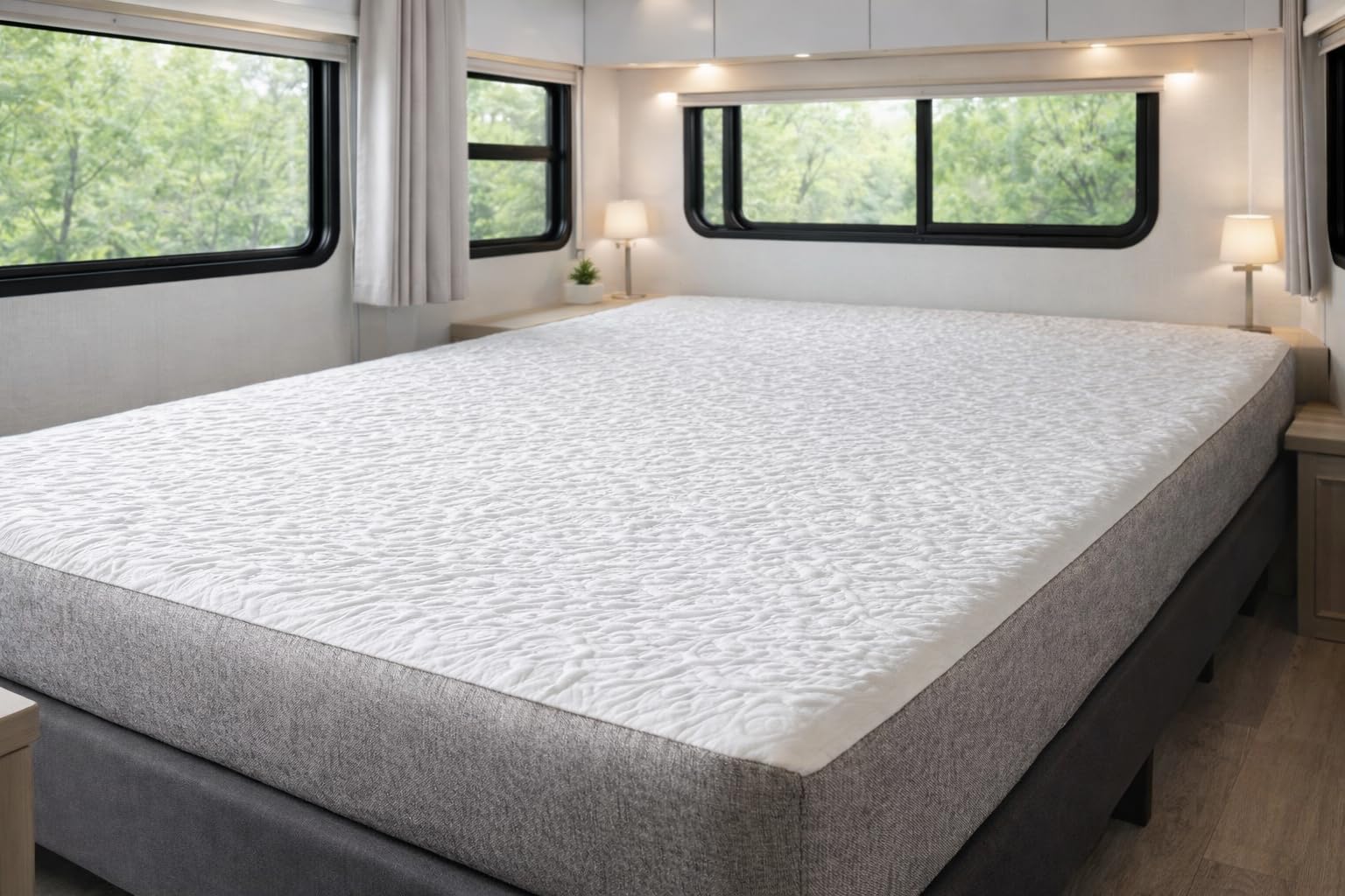 Travel Happy 8 Inch w/2 Inches of Graphite Gel Memory Foam Mattress – Medium Comfort Cooling Mattress with Graphite-Infused Memory Foam, Pressure