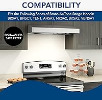 Vista 4 de Broan-NuTone Replacement Open Mesh Aluminum Grease Filter (A0) for Single Filter Range Hood Models