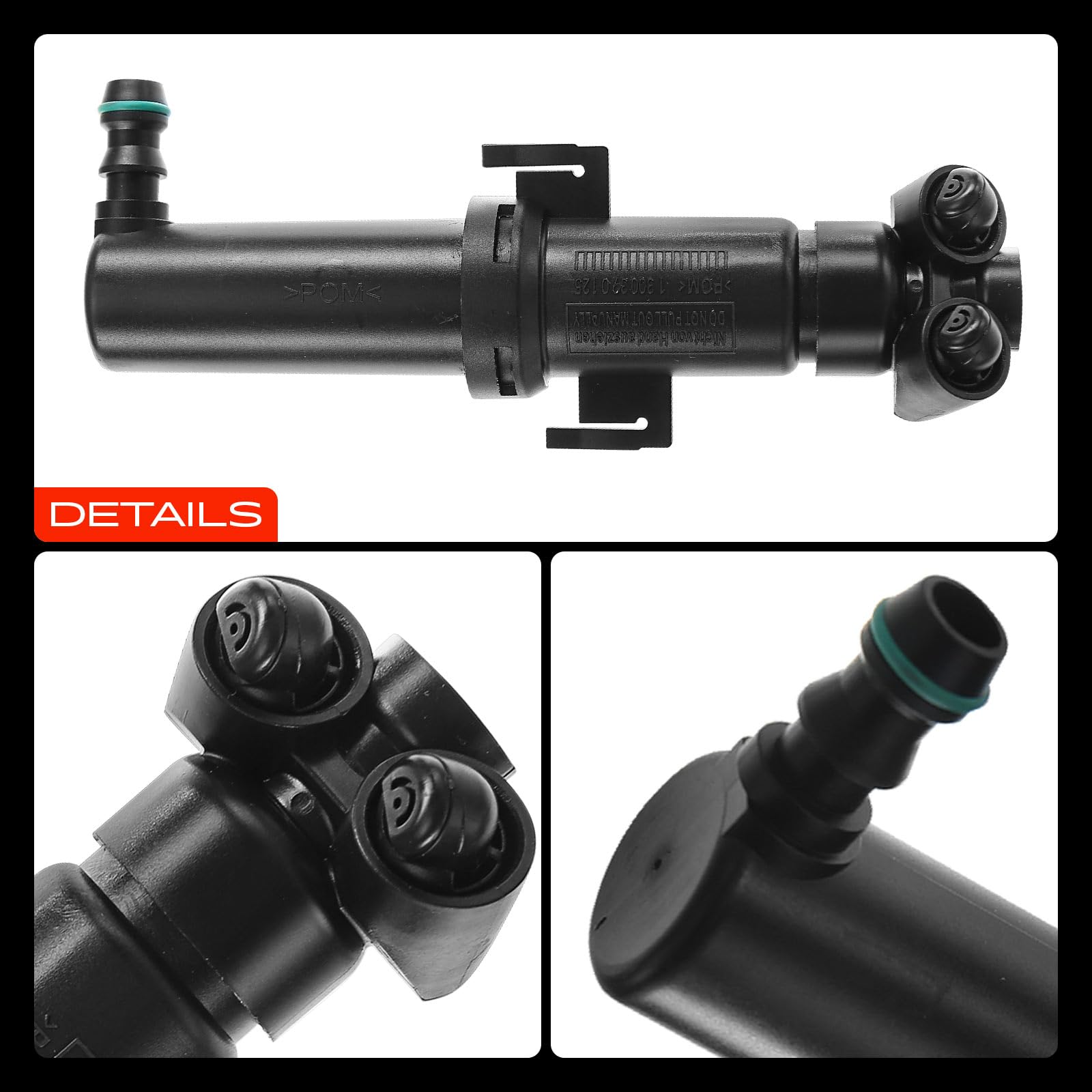 Frankberg Limpieza de faros Boquillas de lavado Compatible con A3 8P1 A3 Sportback 8PA A3 Cabrio 8P7 Replace# 8P0955101B