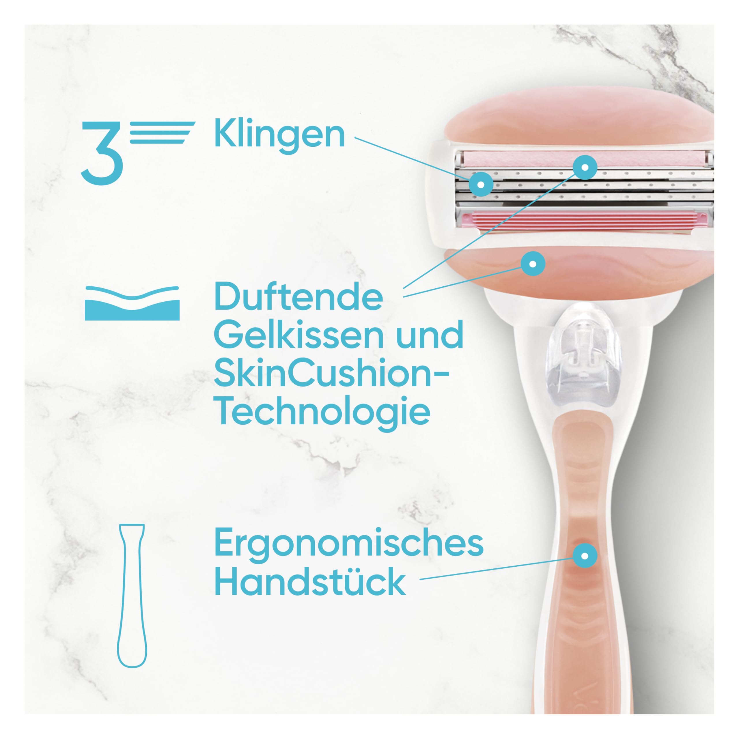 Gillette Venus Comfortglide Spa Breeze Rasierklingen Damen, 12 Original Ersatzklingen für Damenrasierer