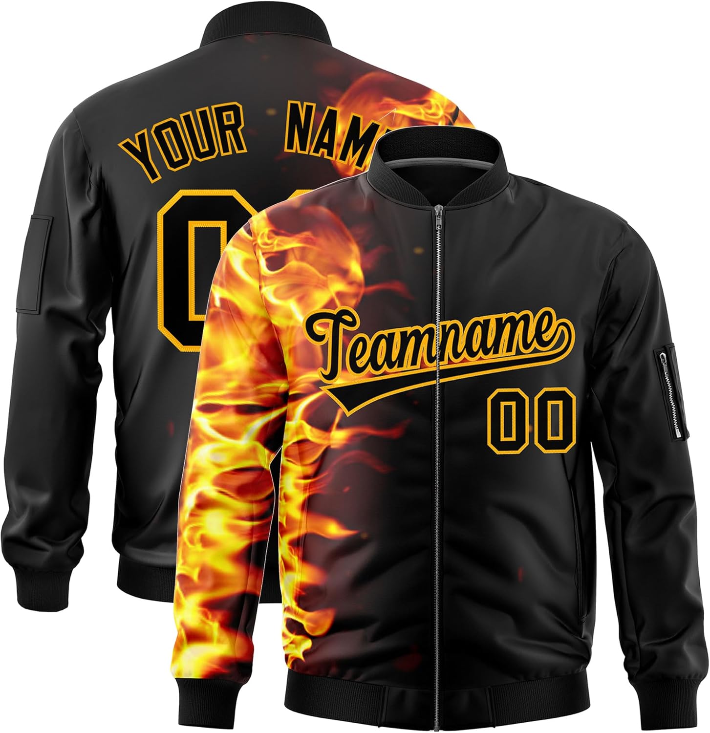 Custom Bomber Jacket for Men Women Youth Lightweight Windbreaker Jacket Personalized Stitched Text Logo