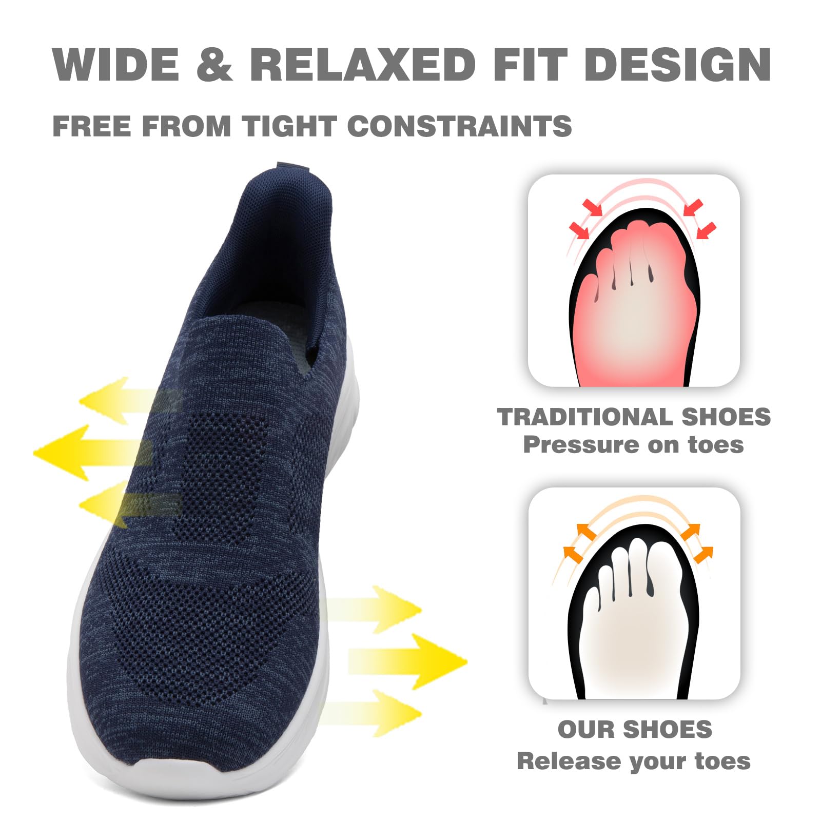 Baskets Mode Homme Chaussures de Sport sans Lacets Mocassins Loafers Chaussures de Running Légeres Chaussure de Tennis Chaussure de Marche Taille 39-46