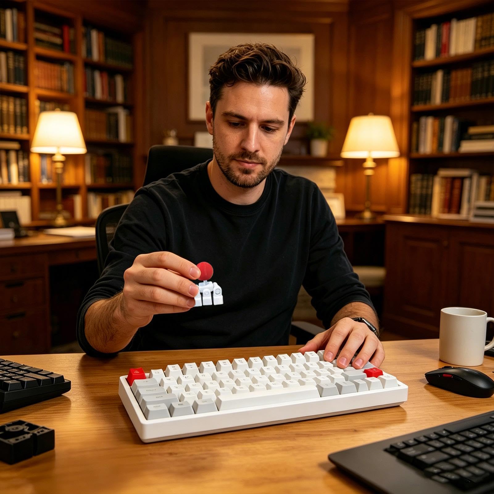 Klawisz Keyboard | Dekoracyjny odciążający druk 3D | Nakładka joysticka arcade do klawiatury | Dla Mężczyzn Kobiet Dorosłych Biuro Sypialnia Pokój Gier Praca