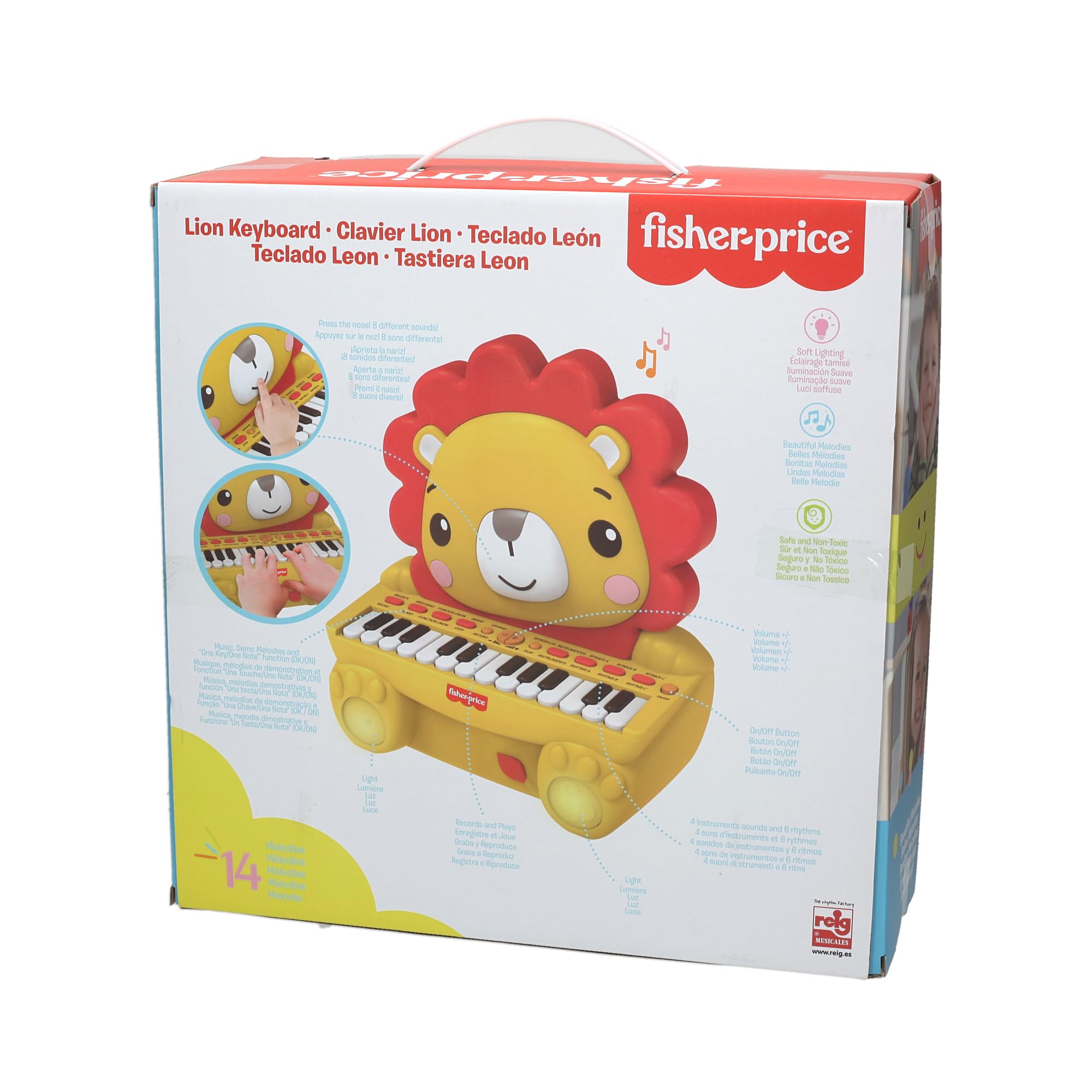 Fisher-Price Piano musical León, juguete musical (Reig)