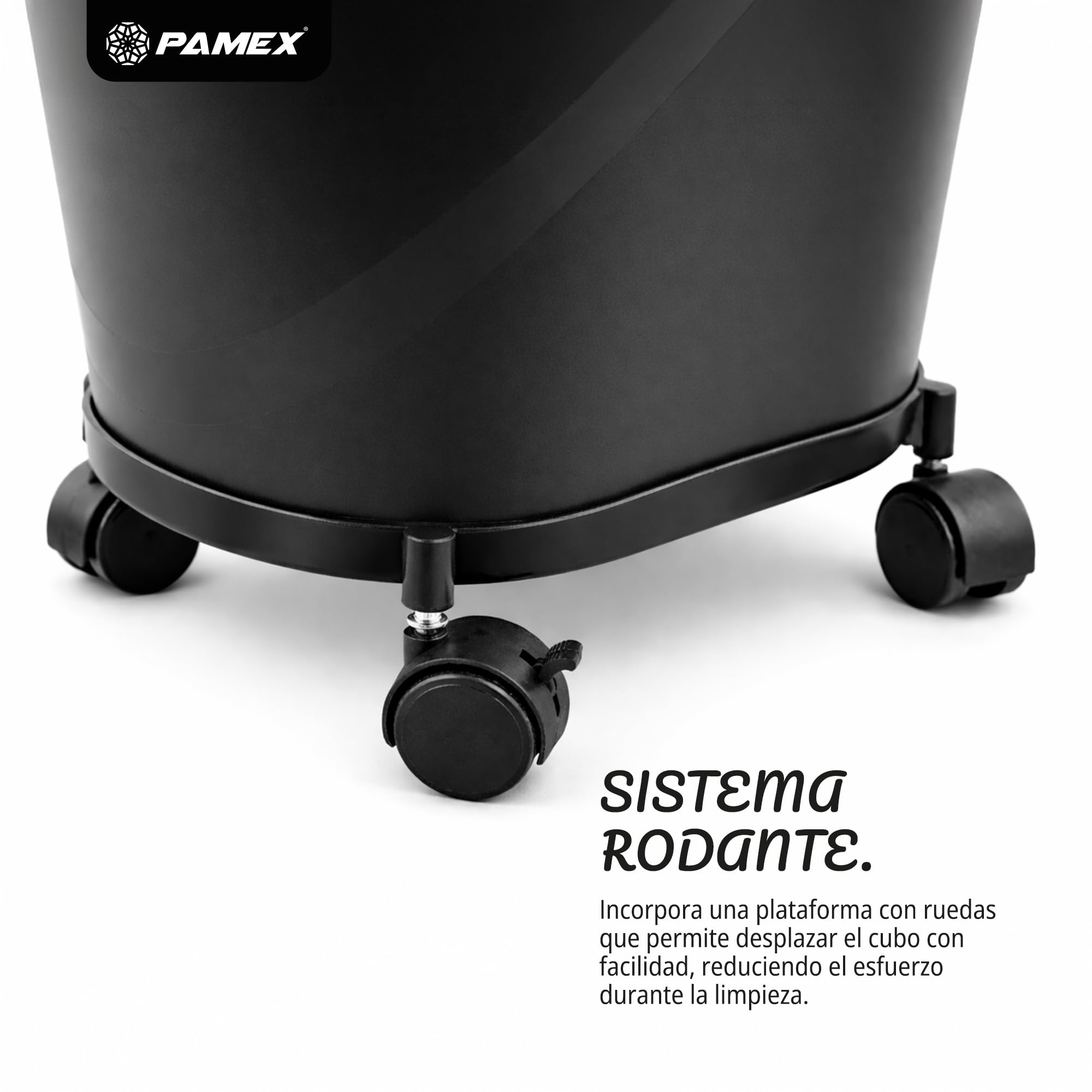 Pamex - Cubo 15l One Intrasecchio con Escurridor y Ruedas - 12 Unidades (Azul)