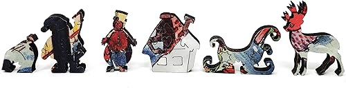 Miniatura 3 de Rompecabezas de madera para adultos, piezas de forma única, fabricado en los Estados Unidos por FoxSmartBox - 263 piezas - Nochebuena en Yapp's