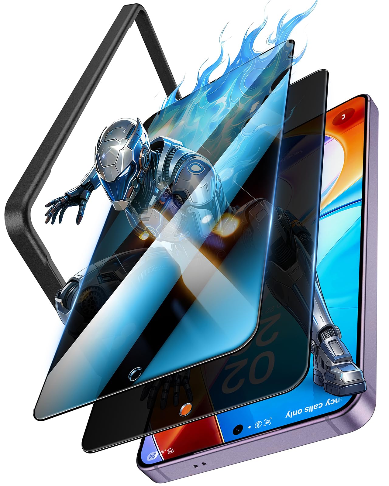 LK für Samsung Galaxy S26 Ultra Sichtschutz Panzer Schutz Glas, [9H TOP Härte] mit Einfache Montage Rahmen, [Unterstützt Fingerabdruck-ID] HD Schutzfolie, Stoßfest Kratzfest Anti-Bläschen, 2 Stück