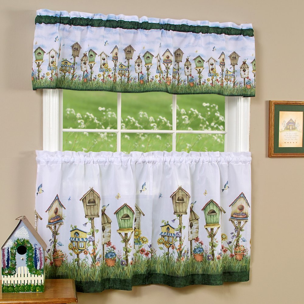 Achim Home Sweet Home Printed Tier Curtain and Valance set2