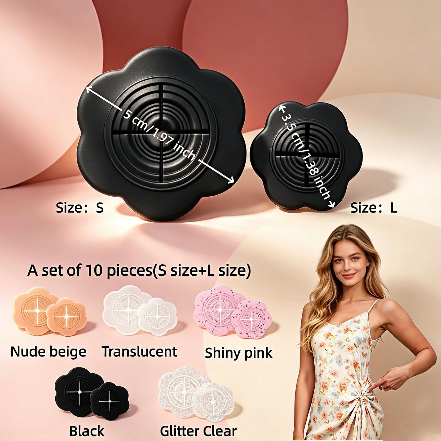 Btolin Shirt Cinch Clips Dress Adjuster Invisible Silicone Waist Tightener image 2