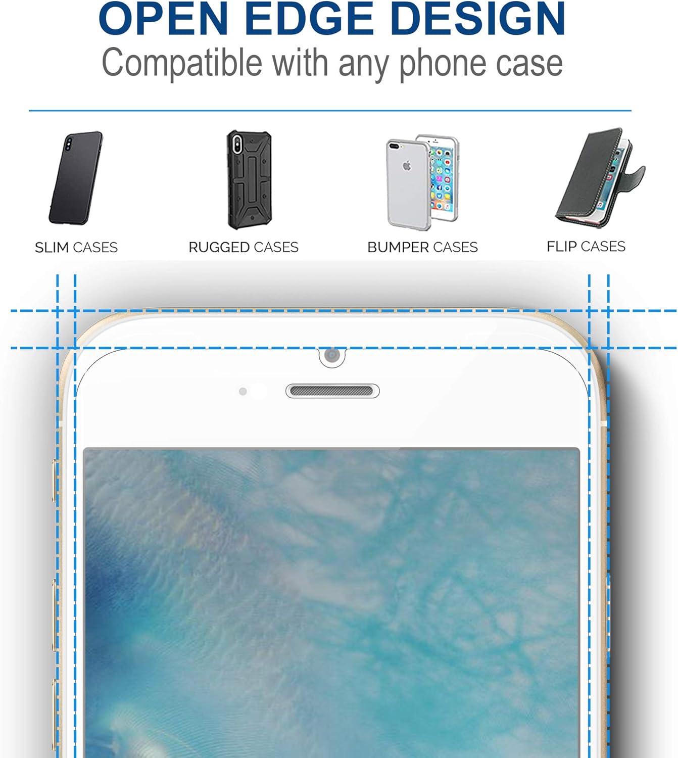 Arae Screen Protector for iPhone 6 / iPhone 6s / iPhone 7 / iPhone 8 , HD Tempered Glass Anti Scratch Work with Most Case, 4.7 inch, 3 Pack : Cell Phones & Accessories