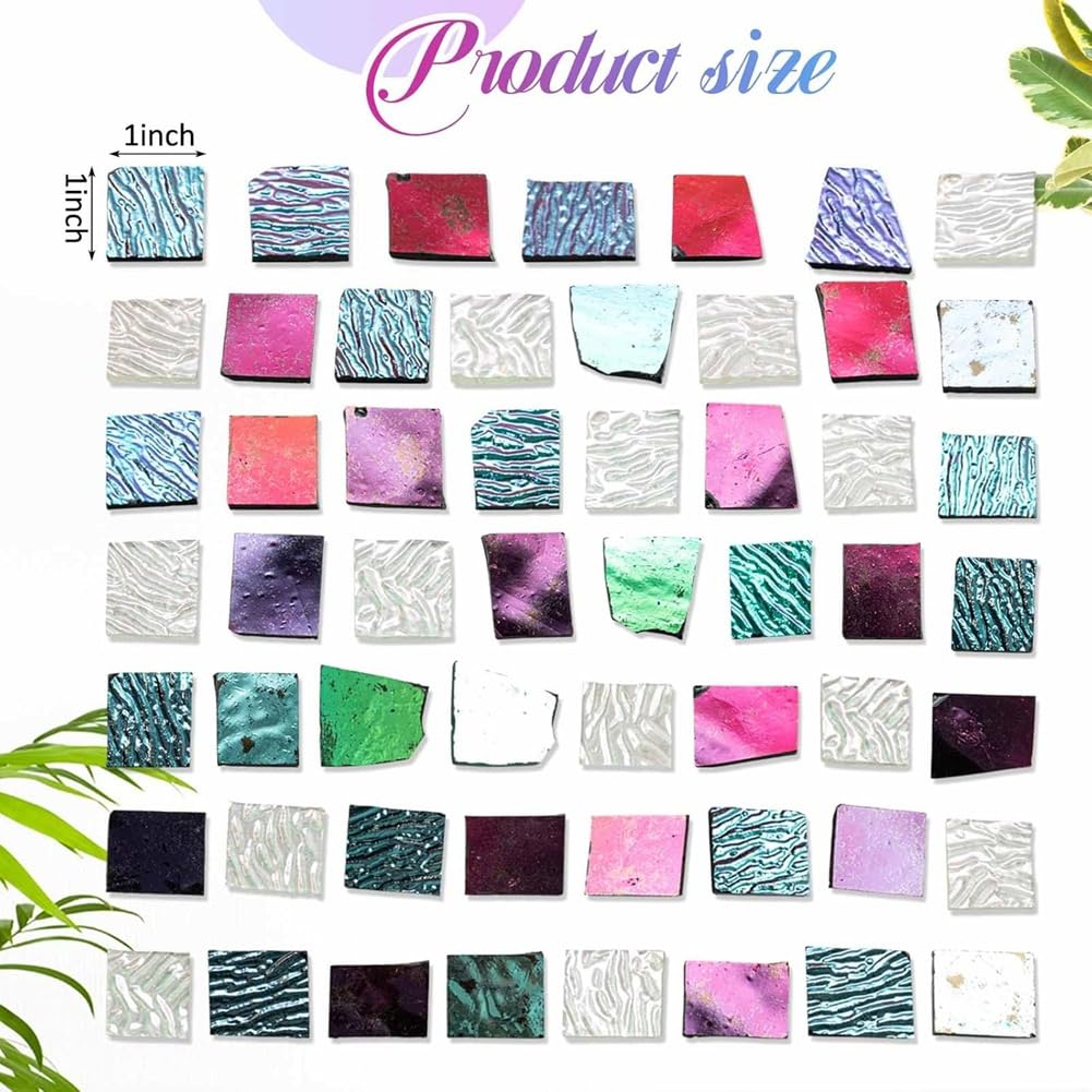 Fusible Dichroic Glasreste Assortiert 4 für Mikrowelle für Fusing-Ofen, Irisierende Effekte Materialien für Schmuckherstellung