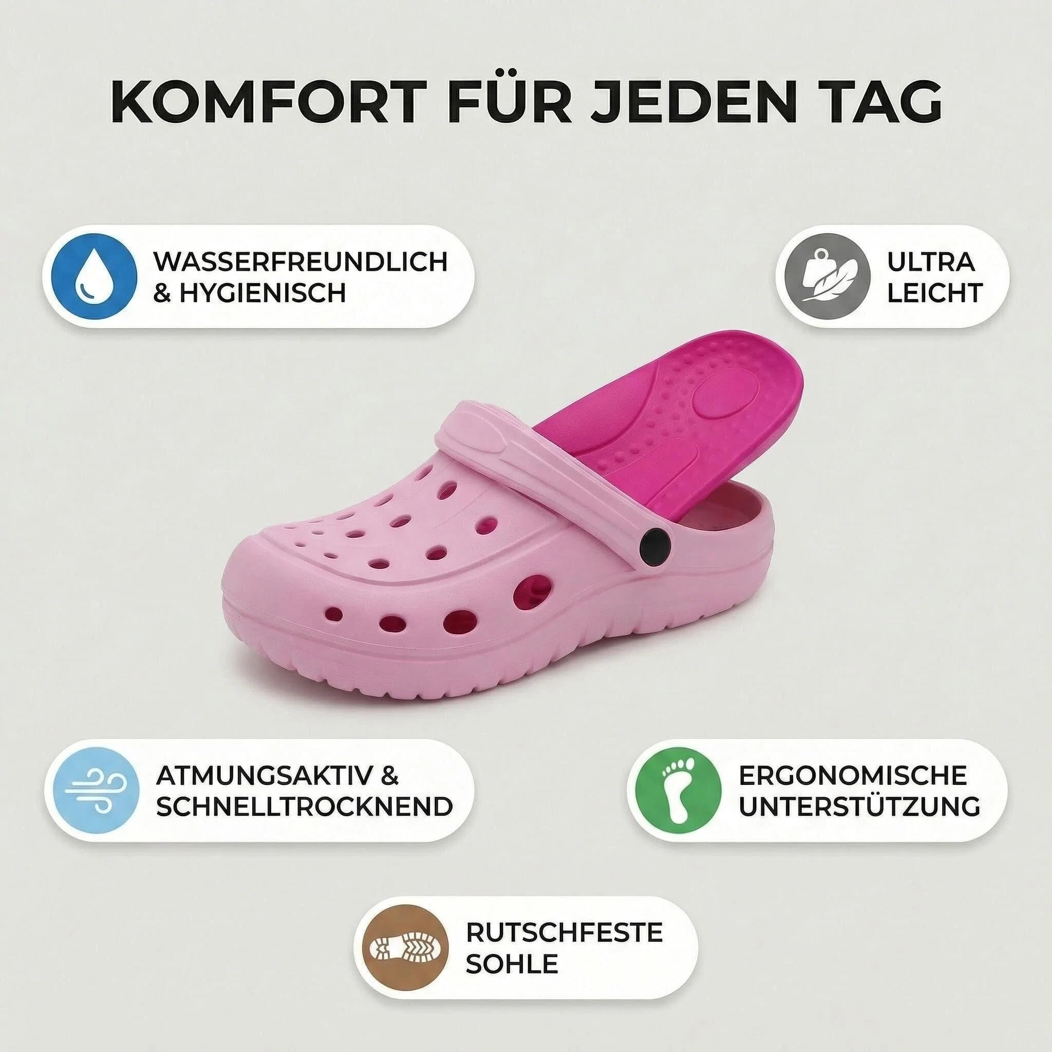 Damen Herren Hausschuhe Gartenschuhe atmungsaktive Clogs leichte Pantoletten Pantoletten Pantoffeln Strand Schuhe Sandalen