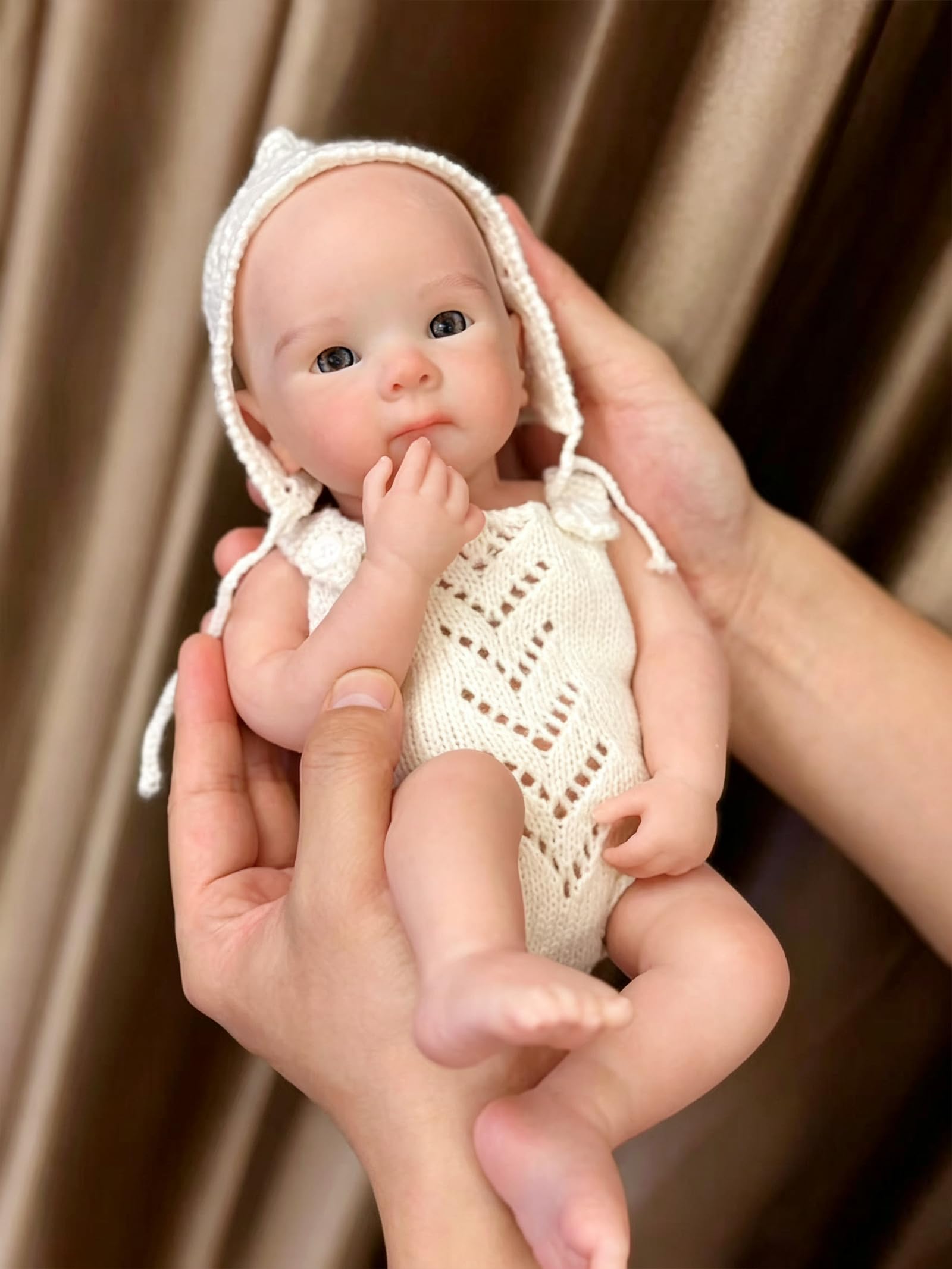 Bambole realistiche con bocca aperta in silicone corpo intero 13 pollici Bambole realistiche in silicone bambina - Bettie