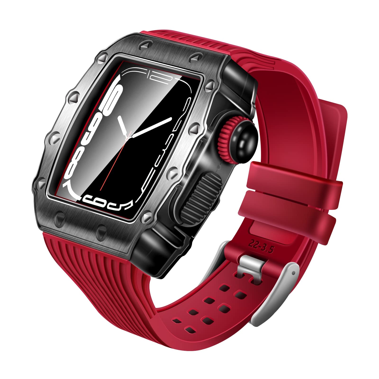 Kit modification Apple Watch 44mm protection anti-choc rouge - 7