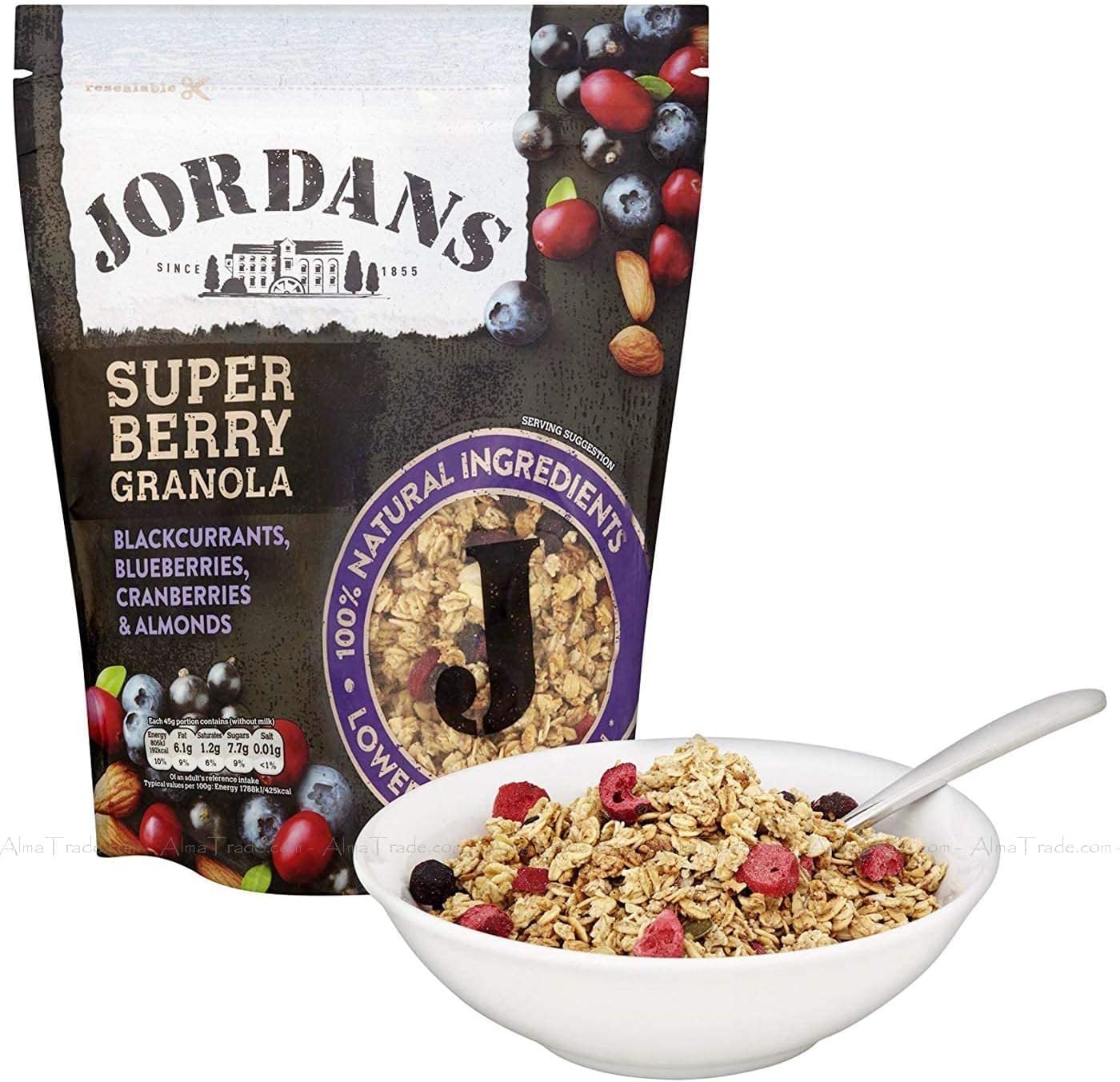 Jordans Super Berry Granola 1.5kg Deal Pack | Overflowing With Tangy Blackcurrants, Blueberries & Cranberries | 100% Natural Ingredients | Lowers Cholesterol | Suitable for Vegetarians