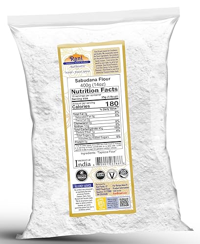 Miniatura 50 de Rani Sabudana (Tapioca / Sago) Perlas de 14 onzas (14.11 oz) ~ Naturales Veganas Sin colores Sin OMG Origen indio