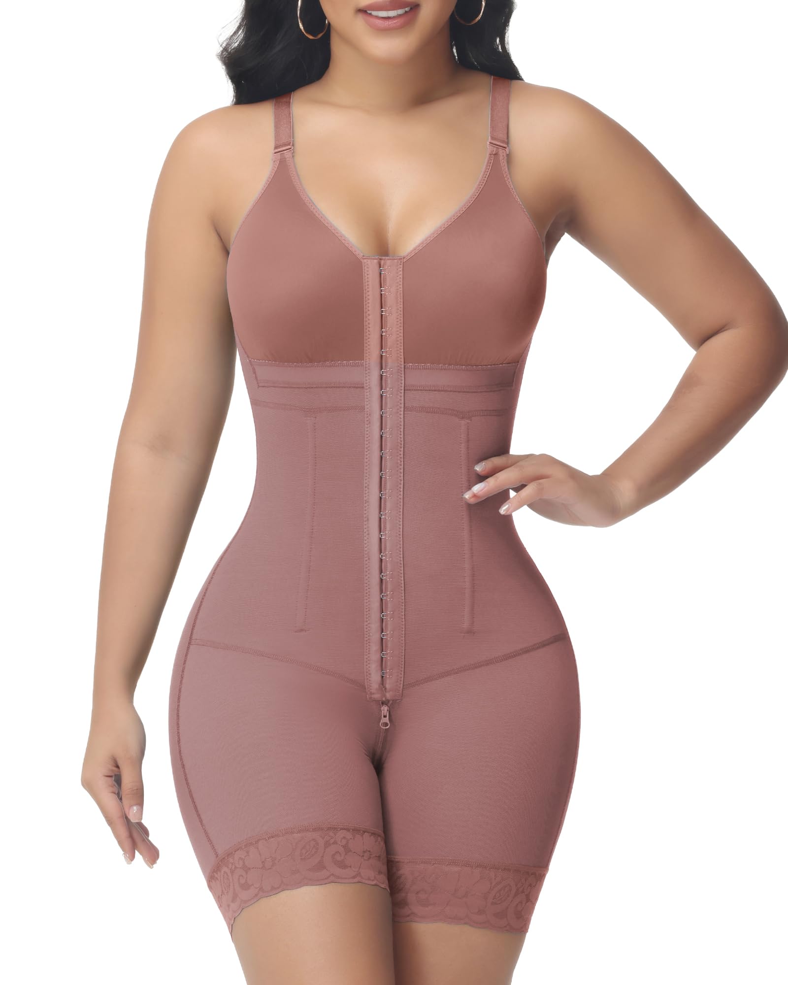 M MYODRESS Fajas Colombianas Moldeadoras Tummy Tuck Body Shaper with Bra