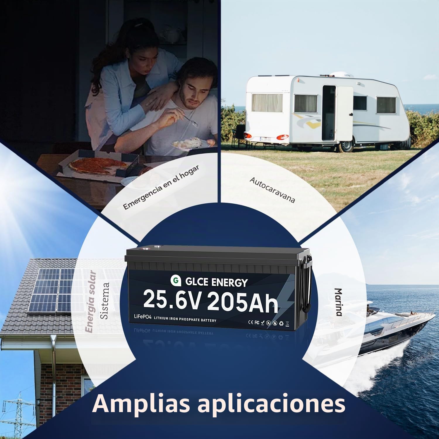 Batería LiFePO de 24 V 205 Ah con Bluetooth BMS de 200 A, 4000 – 15000 ciclos, 5248 Wh de alta capacidad, batería de ciclo profundo para autocaravanas, sistemas solares y aplicaciones