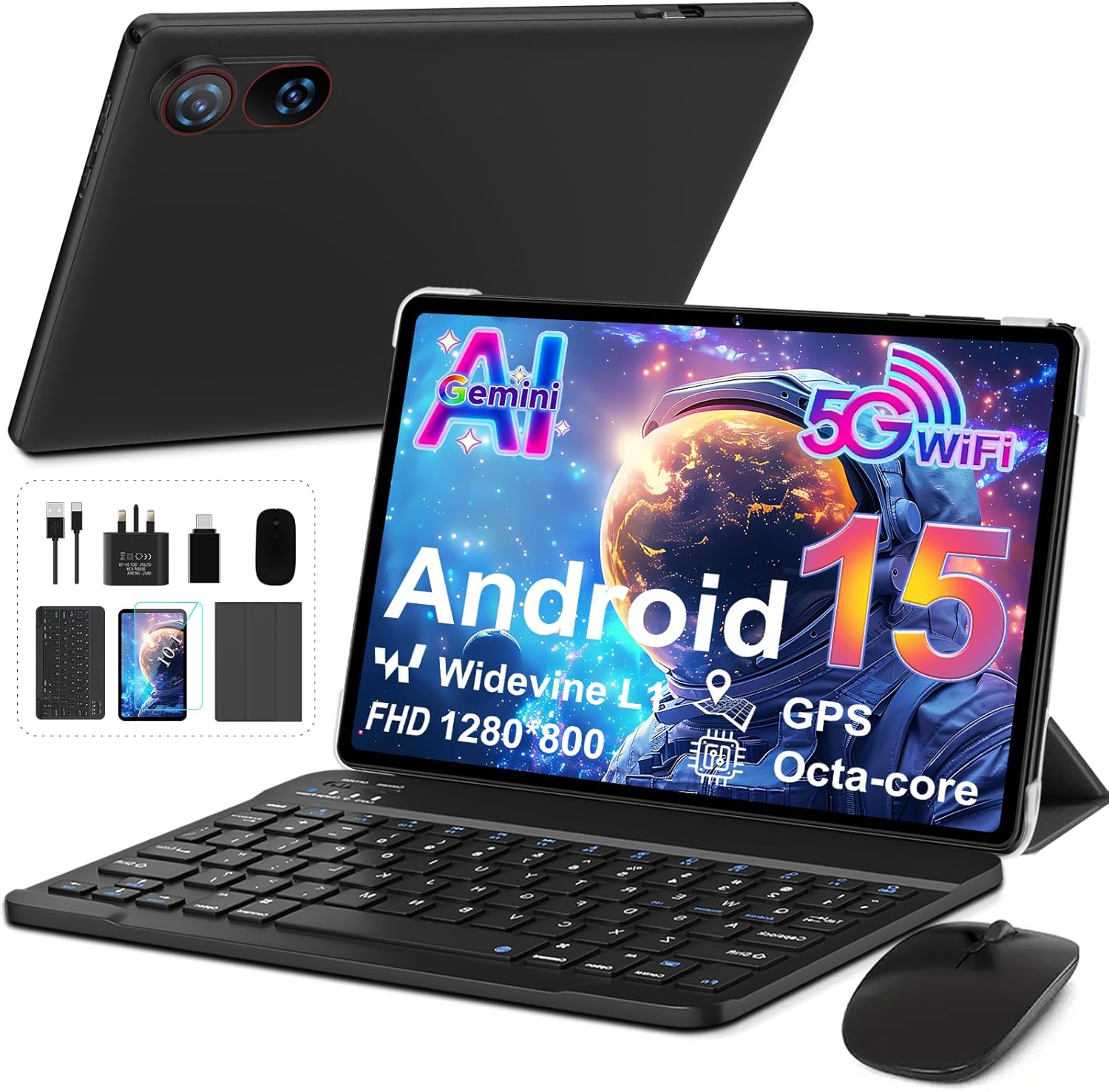 YESTEL Tablet 10 Inch Android 15...