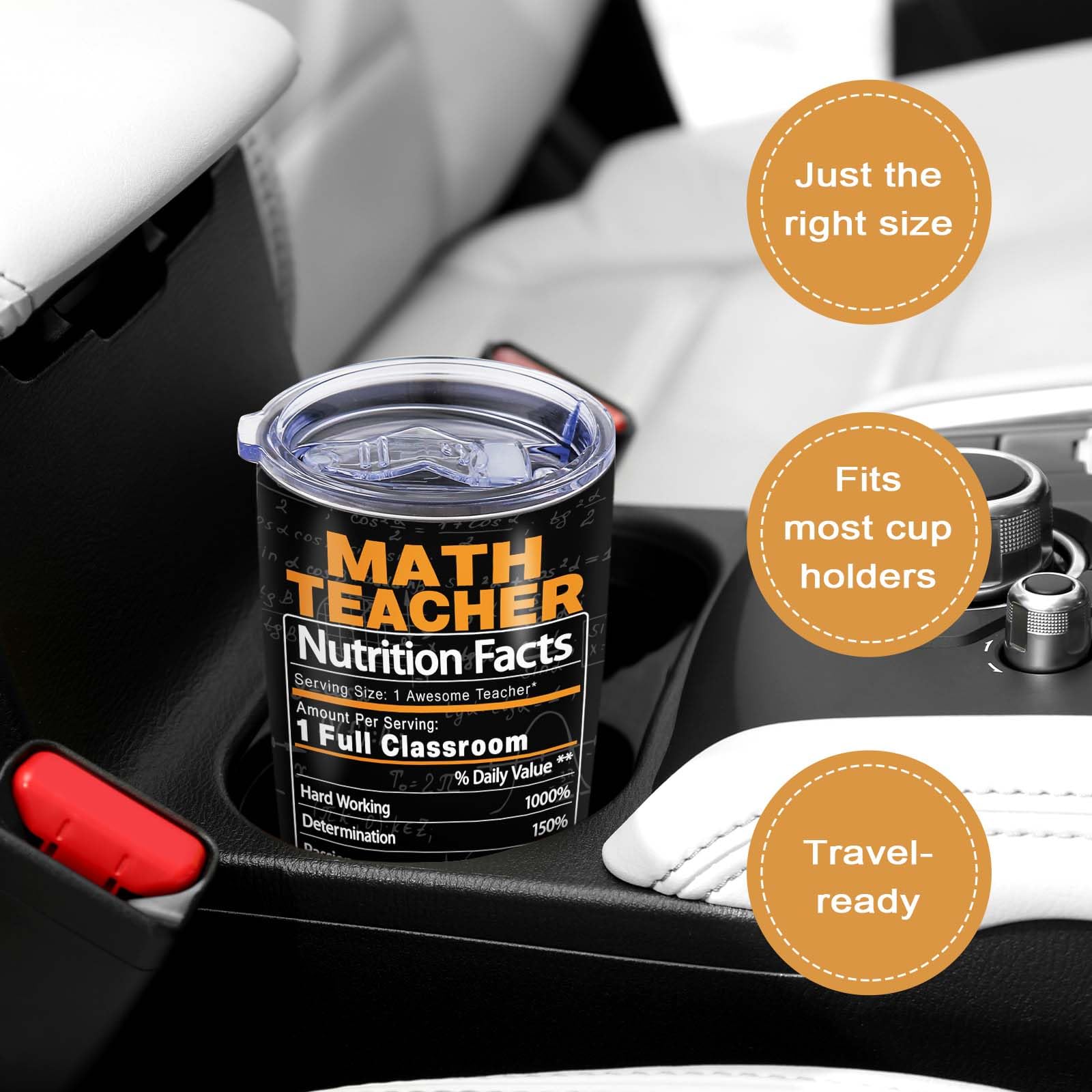 Math Teacher Tumbler - Appreciation & Birthday Gifts, 20oz Coffee Mug