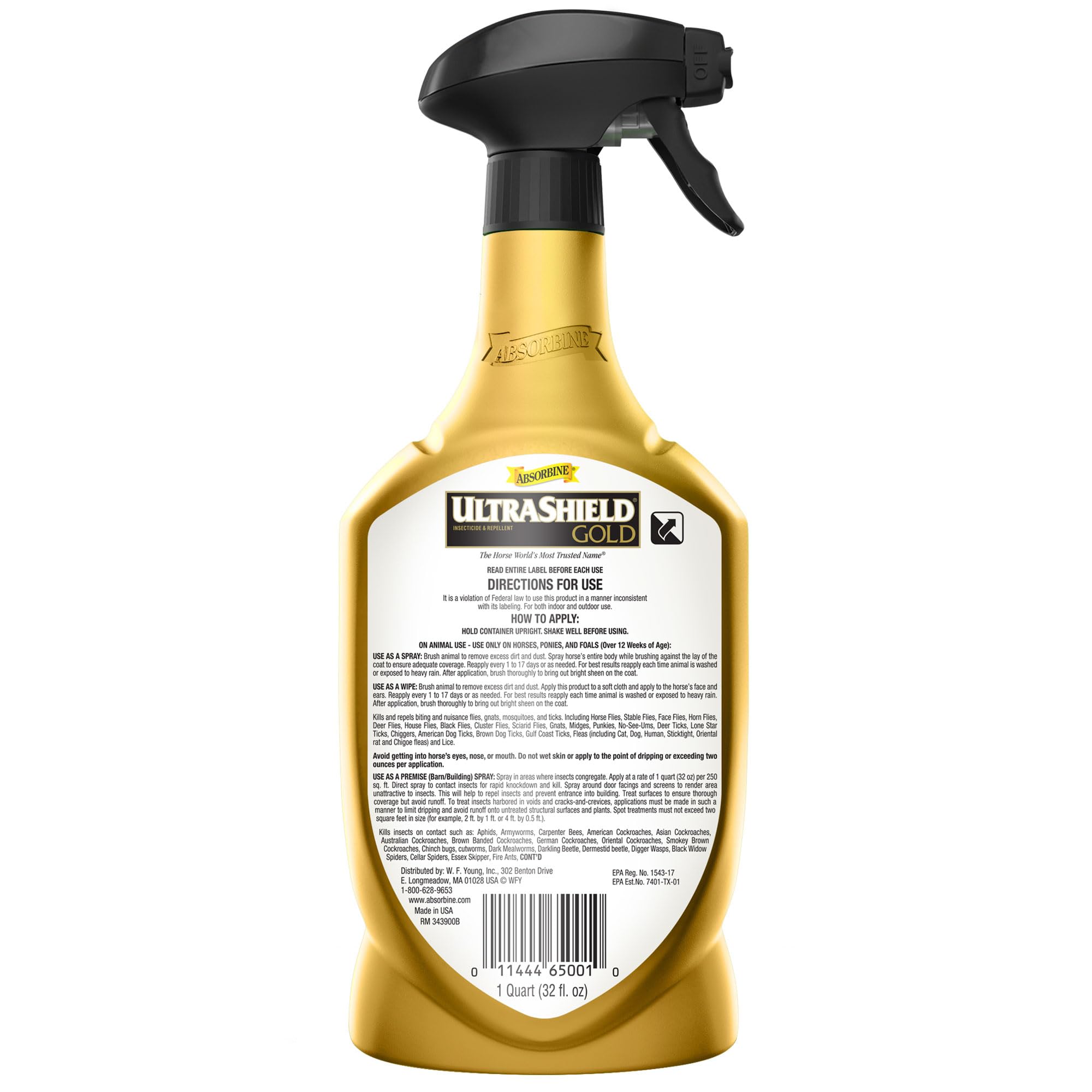 Absorbine UltraShield Gold Insecticide & Repellent for 100+ Insects, Use on Horses - image 8