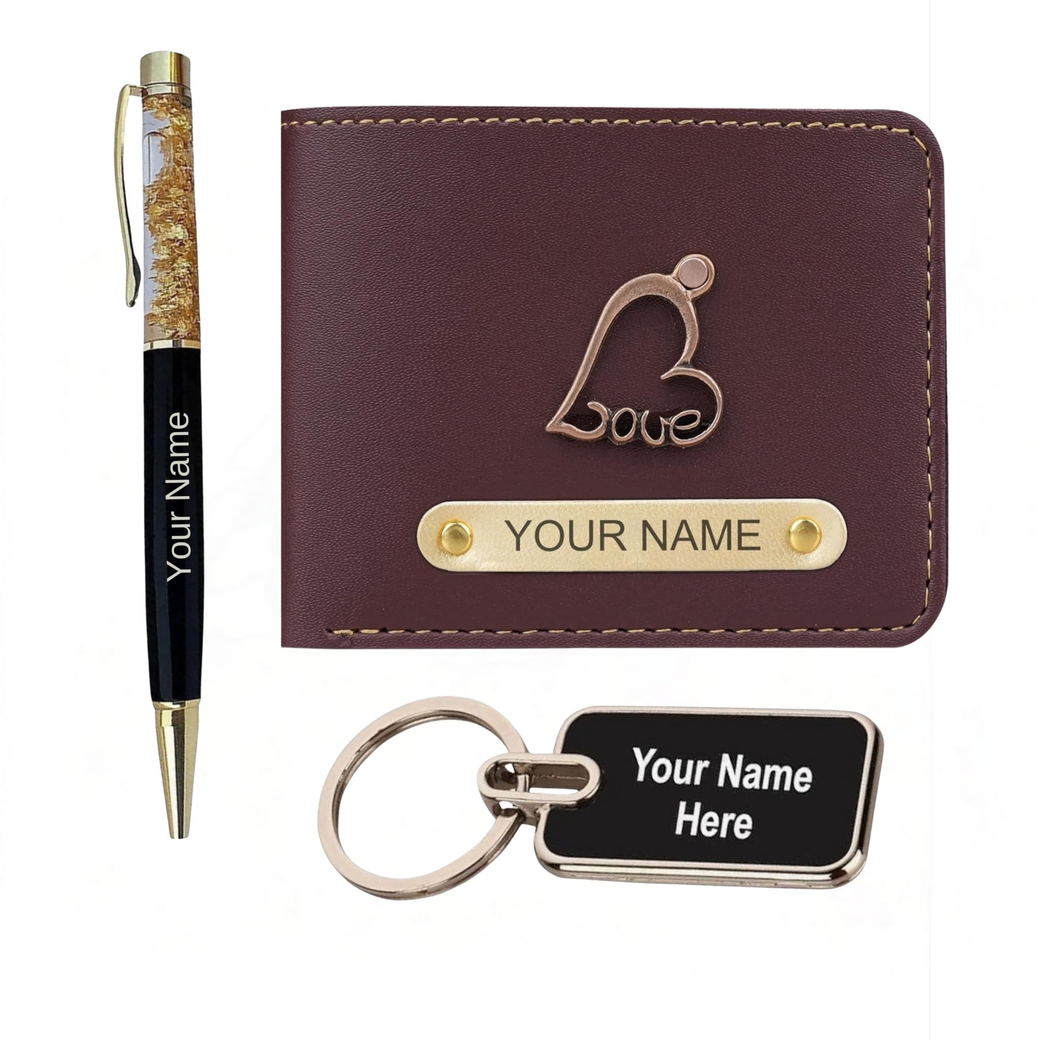 riwyan Costmaize Men’s Wallet with Pen & Keychain | Stylish Leather Finish Bifold Wallet for Men | Slim & Lightweight Design with Multiple Card (Brown)-picture-11